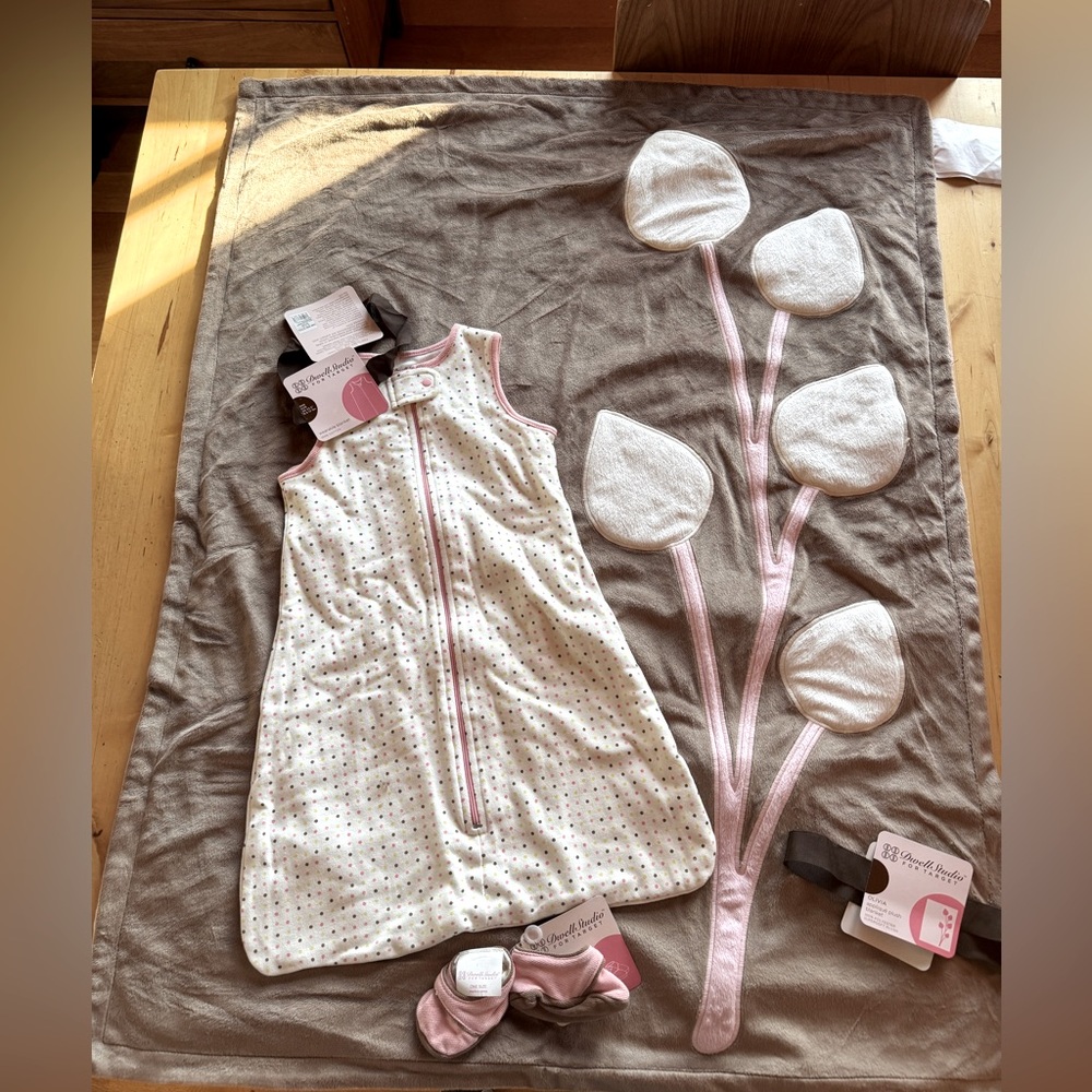Dwell Studio x Target Baby Gift Blanket, Sleeper, and Booties, NWT